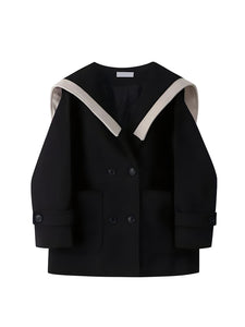 The Sailor Long Sleeve Oversized Winter Coat - Multiple Colors 0 SA Styles Black One Size 