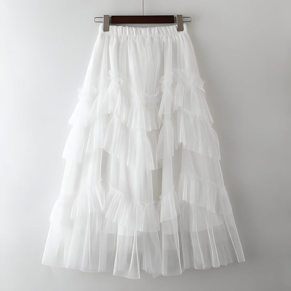The Elora High Waist Skirt - Multiple Colors 0 SA Styles White S 