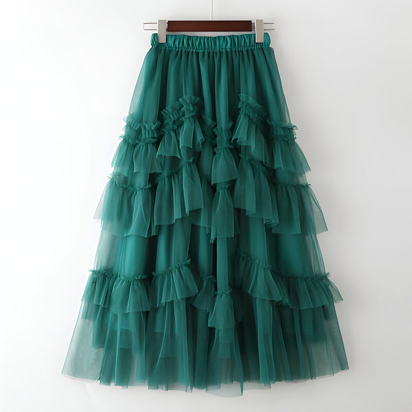 The Elora High Waist Skirt - Multiple Colors 0 SA Styles Green S 