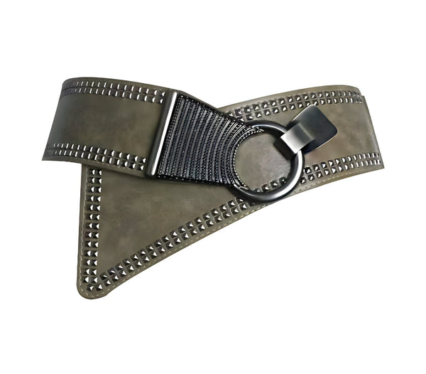 The Rockstar Faux Leather Waistband Belt - Multiple Colors 0 SA Styles Green 83cm 