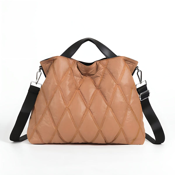 The Campbell Quilted Tote Bag - Multiple Colors 0 SA Styles Apricot 