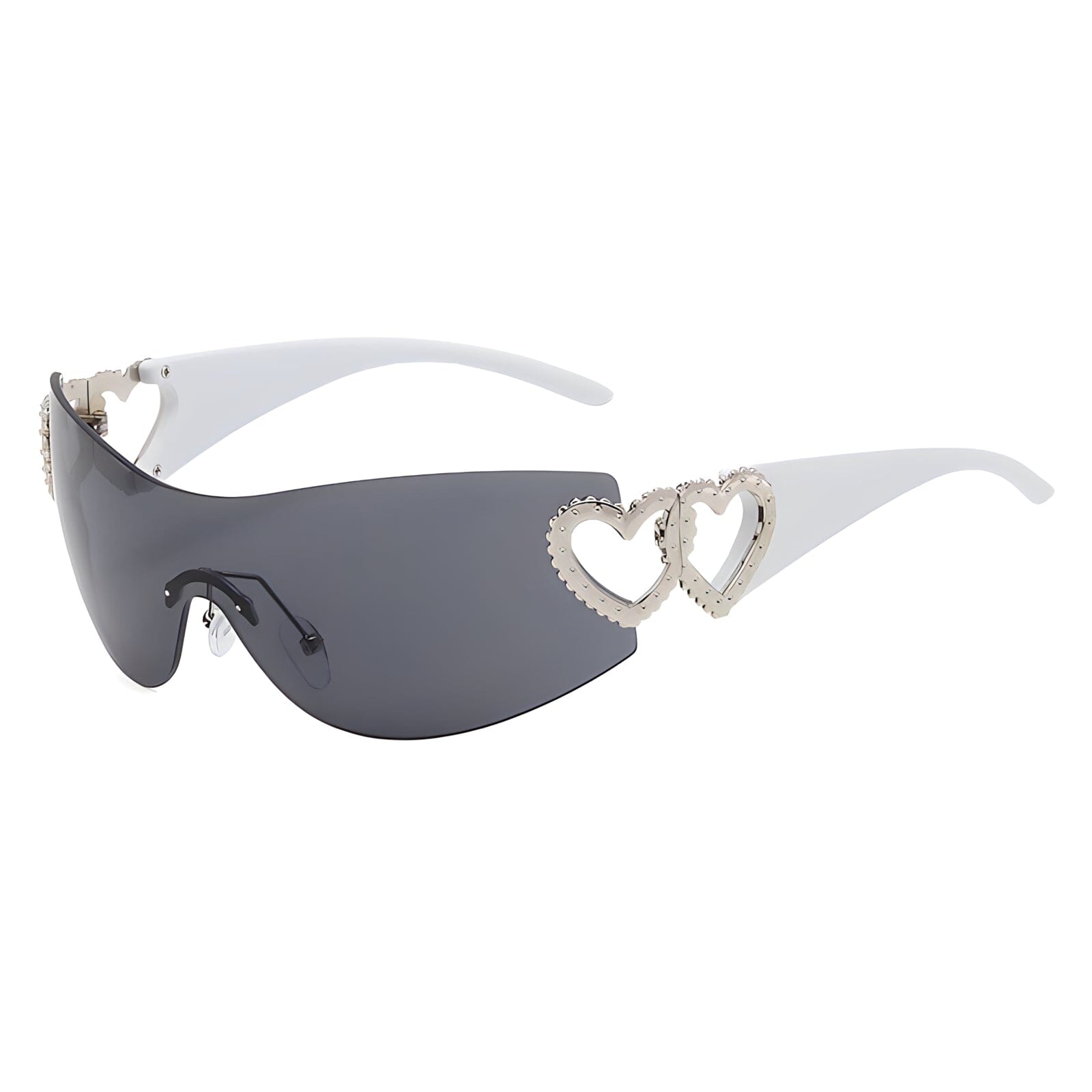 The Lovers Rhinestone Sunglasses - Multiple Colors 0 SA Styles White 