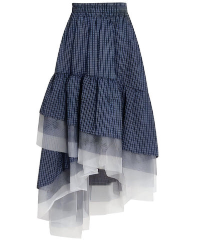 The Sawyer Asymmetrical Midi Skirt - Multiple Colors 0 SA Styles Black S 