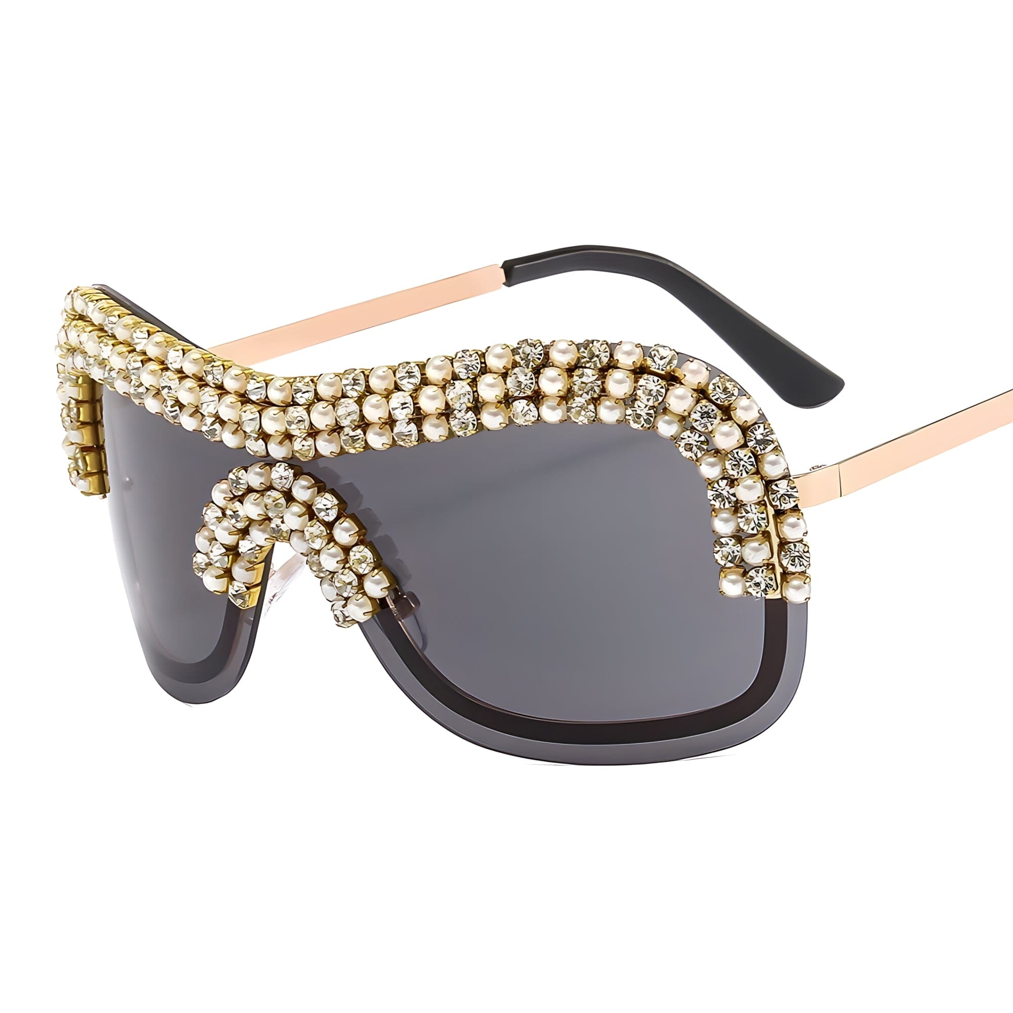 The Hollywood Rhinestone Sunglasses - Multiple Colors 0 SA Styles Black 