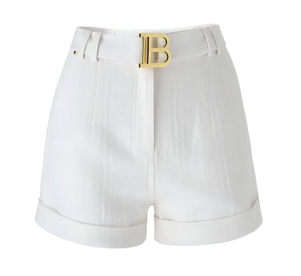 The Bey High-Waist Denim Shorts - Multiple Colors 0 SA Styles White S 