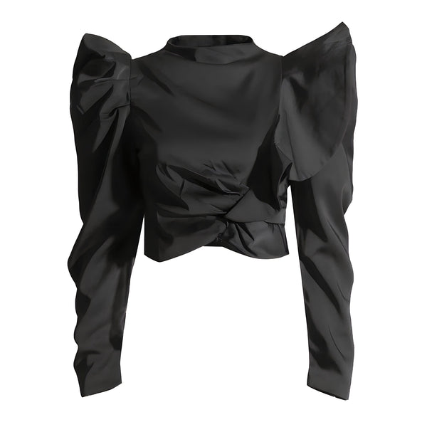 The Sheridan Puffer Sleeve Blouse - Multiple Colors 0 SA Styles Black S 
