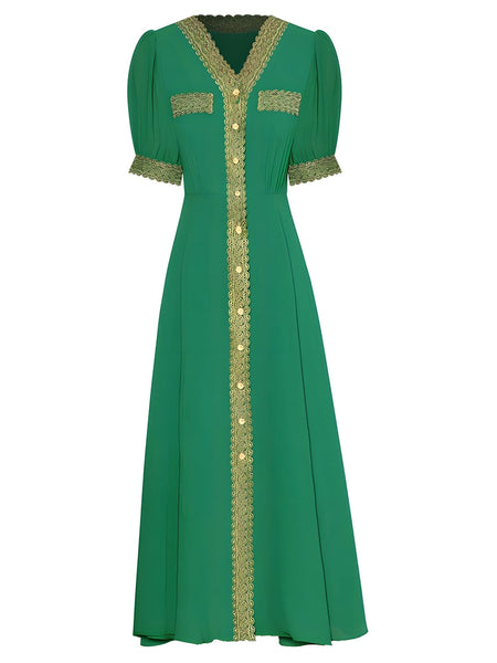 The Marcella Short Sleeve Dress - Multiple Colors 0 SA Styles Green S 