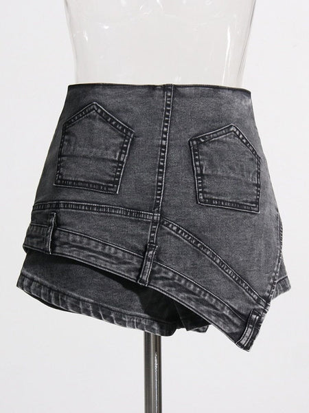 The Genie High Waist Denim Shorts - Black 0 SA Styles 