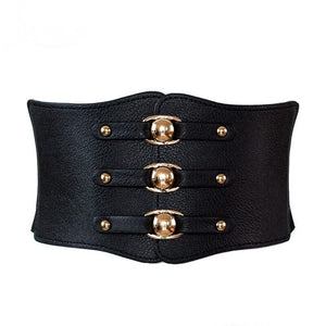 The Delphi Faux Leather Waistband Belt - Multiple Colors 0 SA Styles Black 80cm 