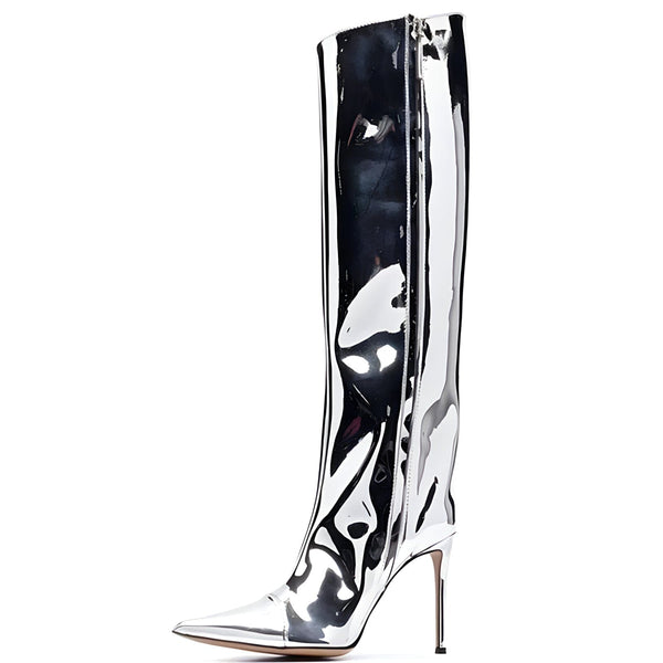The Mirror Knee-High Boots - Multiple Colors 0 SA Styles Silver EU 34 / US 4.5 