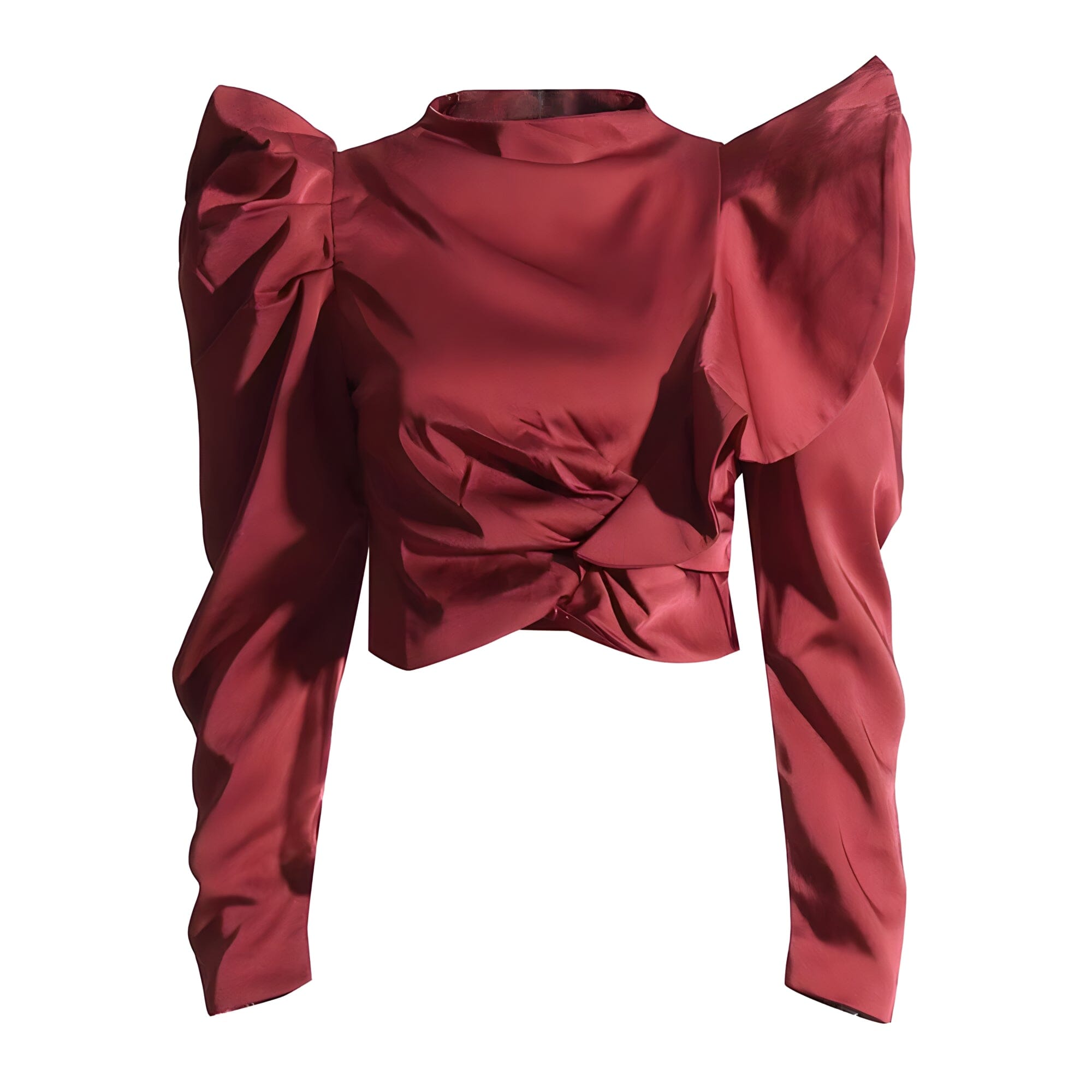 The Sheridan Puffer Sleeve Blouse - Multiple Colors 0 SA Styles Wine S 