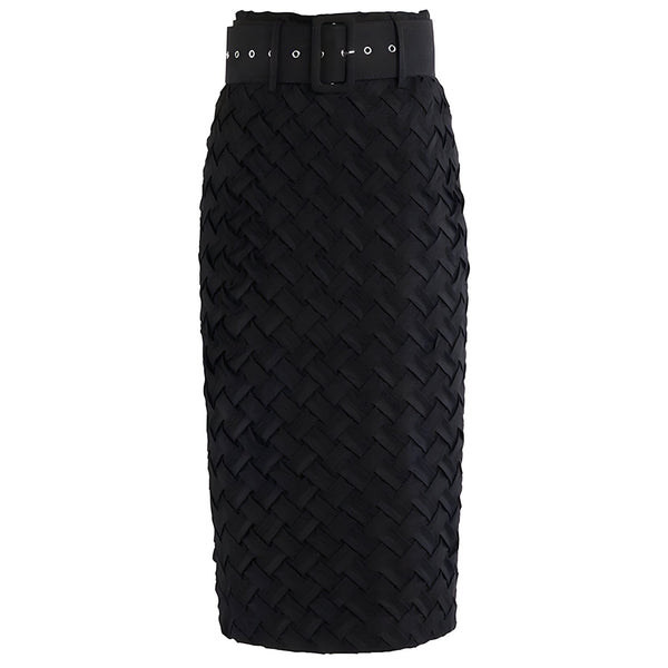 The Weaver High Waist Pencil Skirt - Multiple Colors 0 SA Styles Black S 
