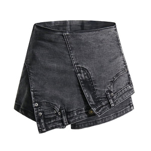 The Genie High Waist Denim Shorts - Black 0 SA Styles S 