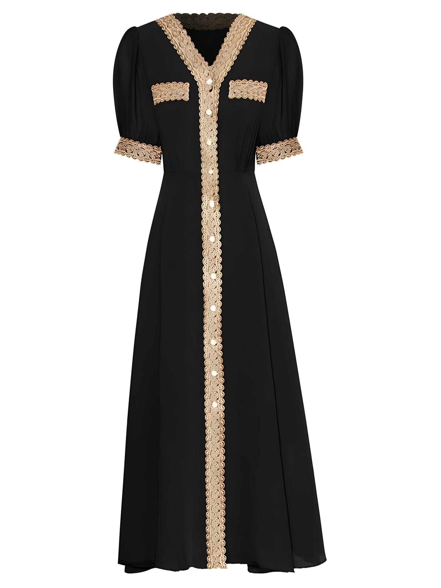 The Marcella Short Sleeve Dress - Multiple Colors 0 SA Styles Black S 