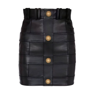 The Rochelle Faux Leather Mini Skirt 0 SA Styles S 