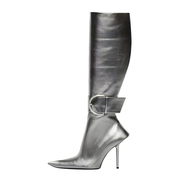 The Devlin Knee-High Boots - Multiple Colors 0 SA Styles Silver EU 34 / US 4.5 