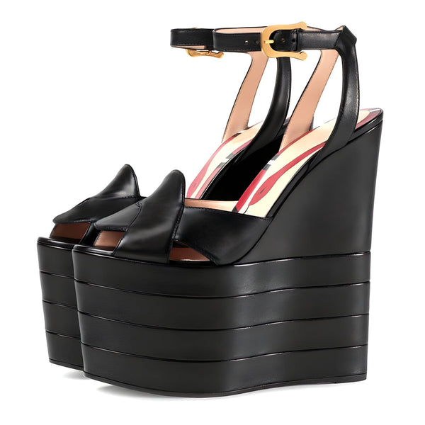 The Amora Platform Sandals - Multiple Colors 0 SA Styles Black EU 34 / US 4.5 