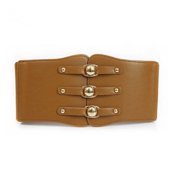 The Delphi Faux Leather Waistband Belt - Multiple Colors 0 SA Styles Auburn 80cm 