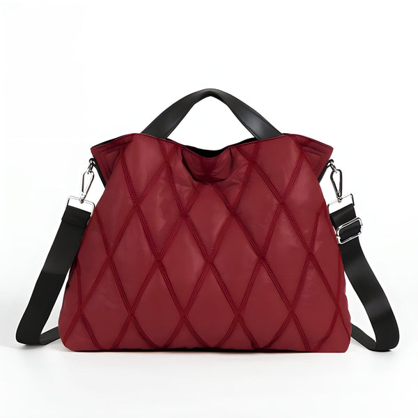 The Campbell Quilted Tote Bag - Multiple Colors 0 SA Styles Wine 