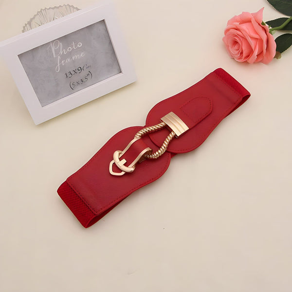 The Cornelia Faux Leather Waistband Belt - Multiple Colors 0 SA Styles Red 80 cm 