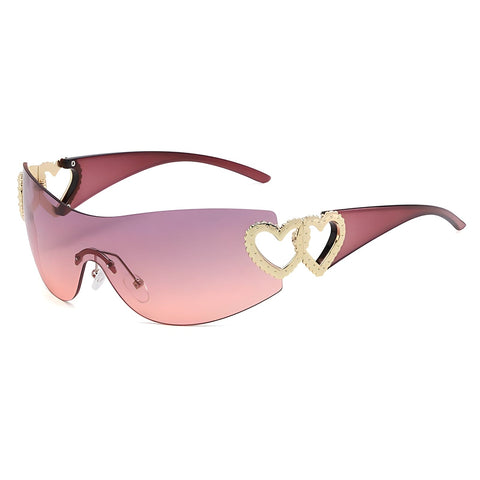 The Lovers Rhinestone Sunglasses - Multiple Colors 0 SA Styles Pink 