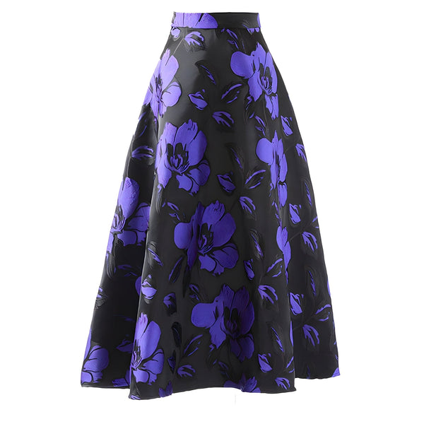 The Foliage High Waist Skirt - Multiple Colors 0 SA Styles Purple S 