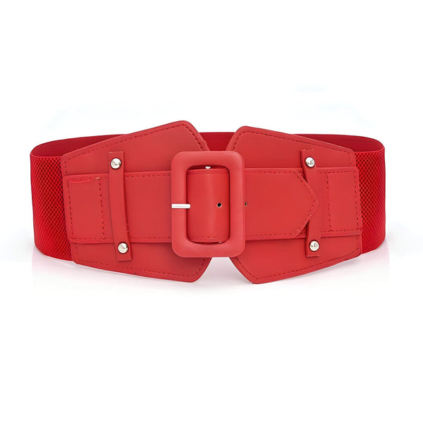 The Melina Faux Leather Waistband Belt - Multiple Colors 0 SA Styles Red 70cm 