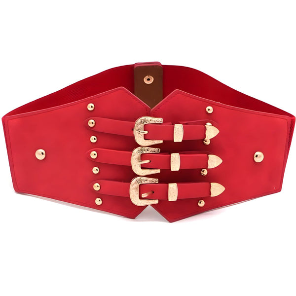 The Rhodes Suede Waistband Belt - Multiple Colors 0 SA Styles Red 80cm 