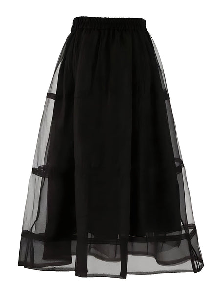 The Odette High Waist Mesh Skirt - Multiple Colors 0 SA Styles Black S 