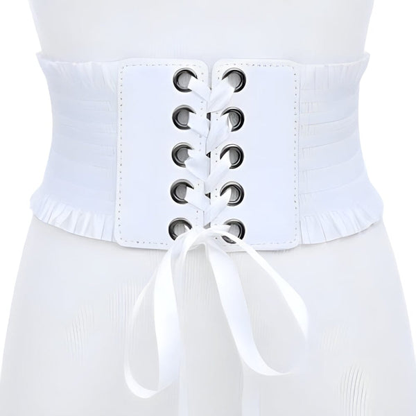 The Kara Tassel Waistband Belt - Multiple Colors 0 SA Styles White 