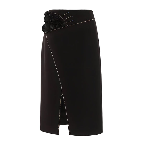 The Peony High Waist Pencil Skirt - Multiple Colors 0 SA Styles Black S 