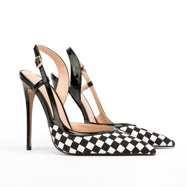 The Checkmate Stiletto High Heel Pumps 0 SA Styles 