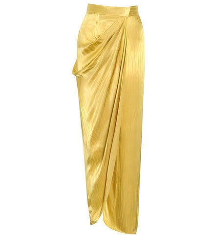 The D'or High Waist Asymmetrical Maxi Skirt TWOTWINSTYLE Official Store S 