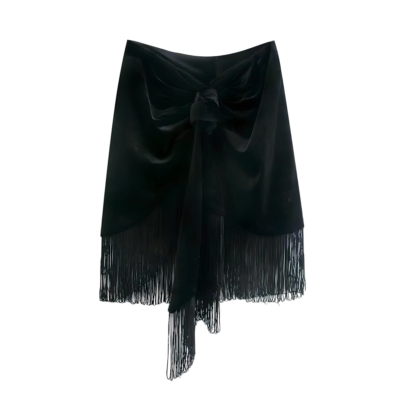 The Savannah Tassel Mini Skirt - Black Sarah Ashley S 