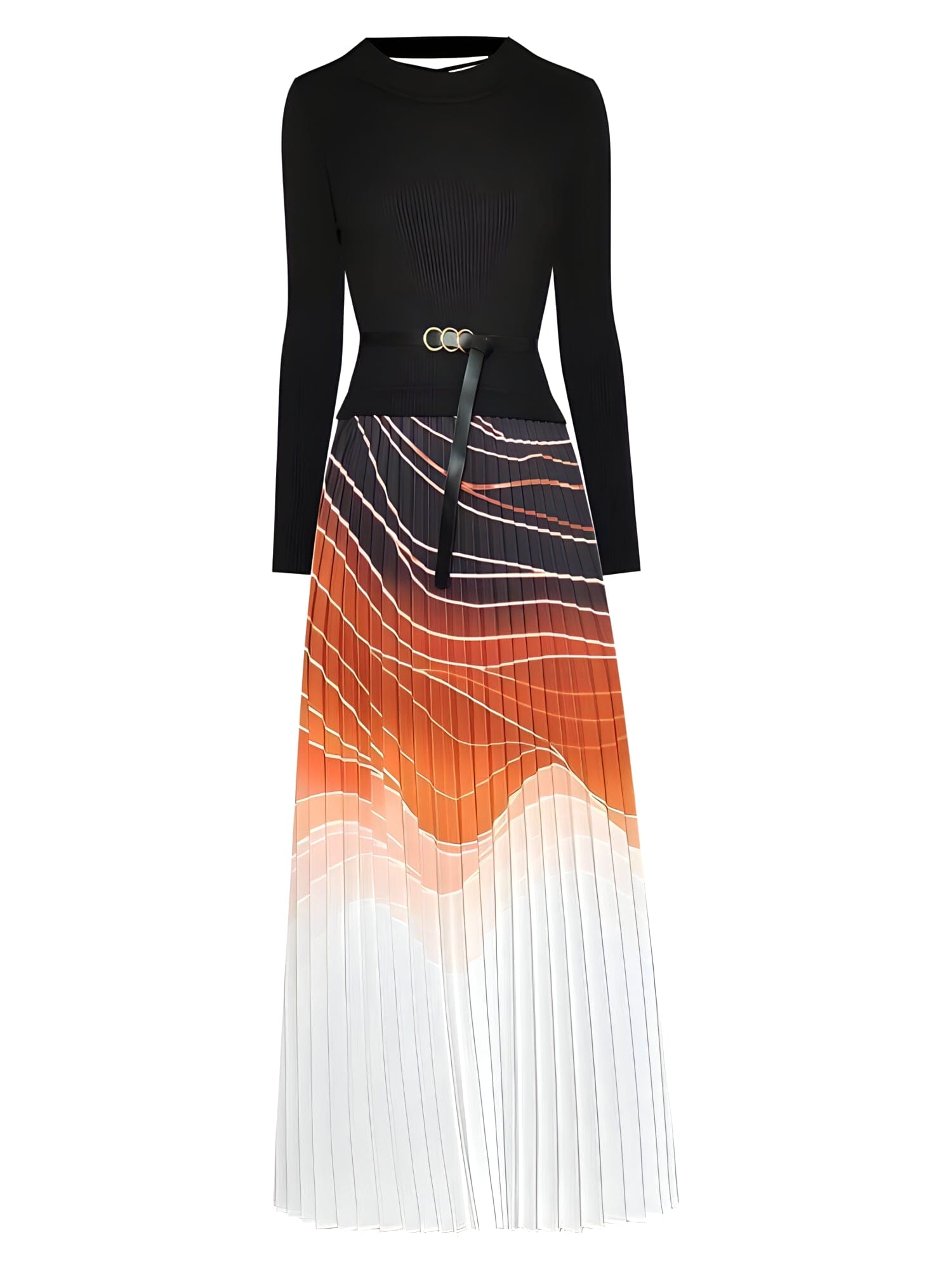 The Cyra Long Sleeve Pleated Dress SA Studios XL 