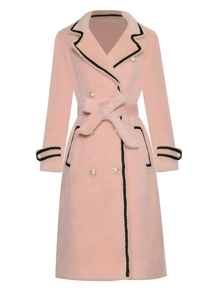 The Eleanor Long Sleeve Winter Overcoat - Multiple Colors SA Studios Pink L 