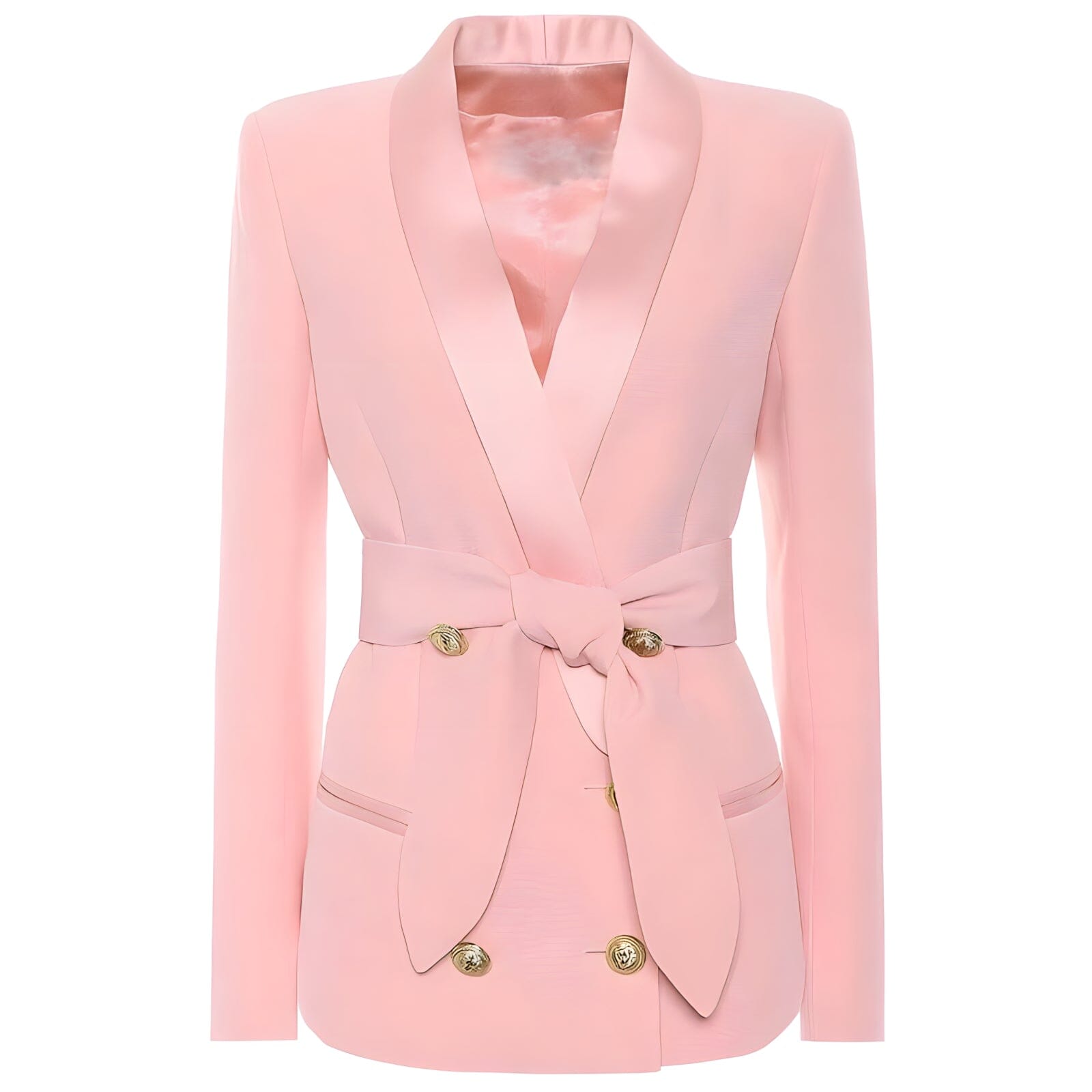 The Julia Belted Slim Fit Blazer - Multiple Colors Shop5798684 Store Pink S 