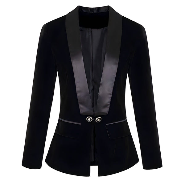 The Camille Velvet Slim Fit Blazer - Multiple Colors Shop5798684 Store Black M 