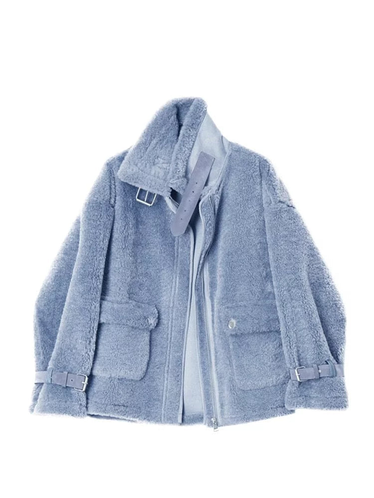 The Bonnie Faux Fur Plush Winter Coat - Multiple Colors 0 SA Styles Blue S 