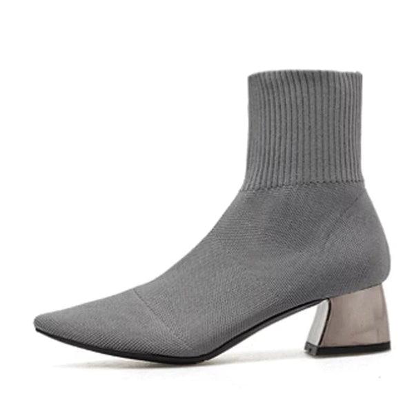 The Sage Knitted Ankle Boots - Multiple Colors 0 SA Styles Gray EU 34 / US 4 