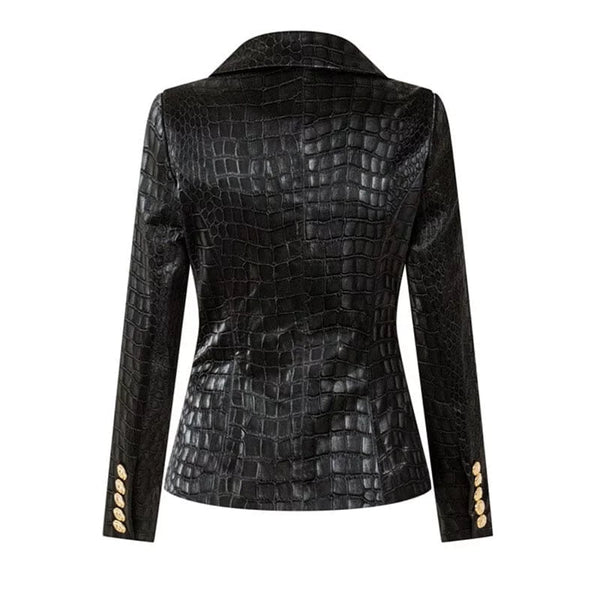 The Everglades Faux Leather Long Sleeve Blazer 0 SA Styles 