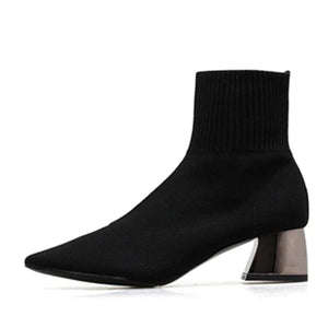 The Sage Knitted Ankle Boots - Multiple Colors 0 SA Styles Black EU 34 / US 4 