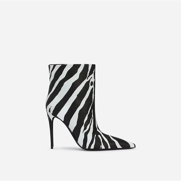 The Zebra High-Heel Ankle Boots 0 SA Styles 