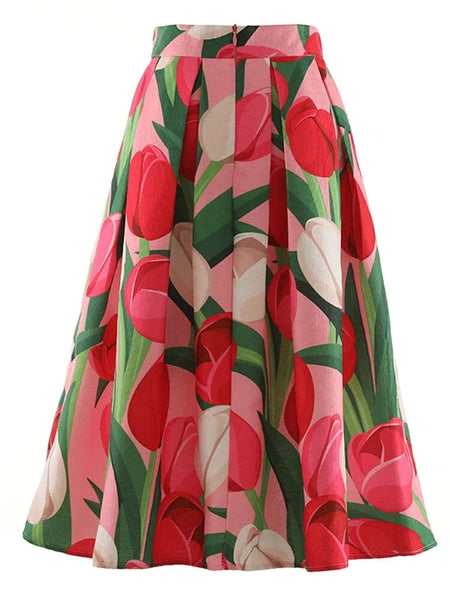 The Petals High Waist Pleated Skirt 0 SA Styles 