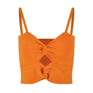 The Sorbet Knitted Camisole - Multiple Colors 0 SA Styles Orange S 