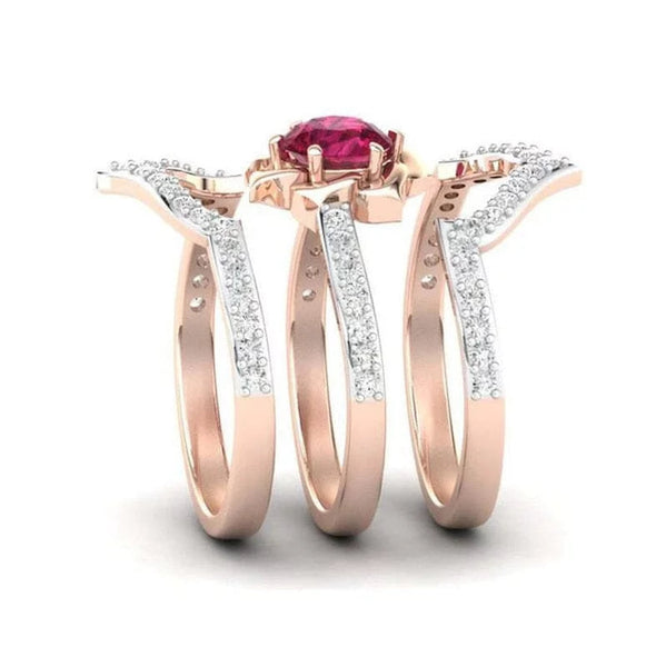 The Ruby Rose Inlaid Ring 0 SA Styles 