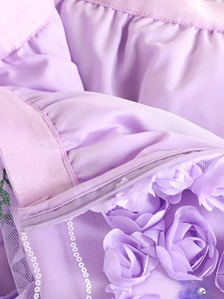 The Lilac Sequin High-Waisted Skirt 0 SA Styles 