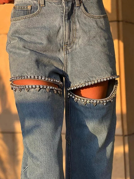 The Raina High-Waisted Denim Pants 0 SA Styles 