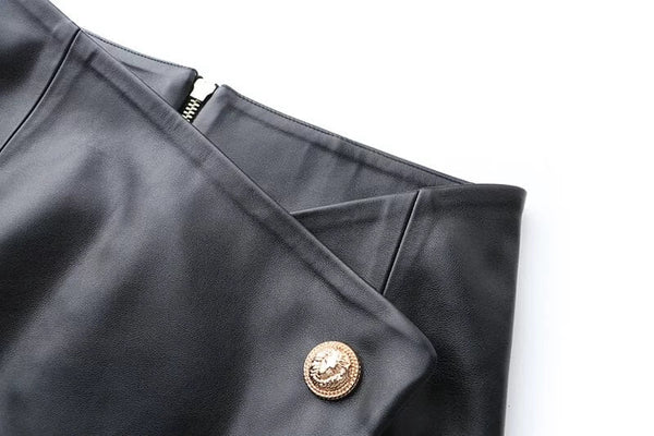 The August Faux Leather Pencil Mini Skirt - Multiple Colors 0 SA Styles 