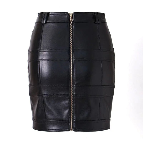 The Rochelle Faux Leather Mini Skirt 0 SA Styles 